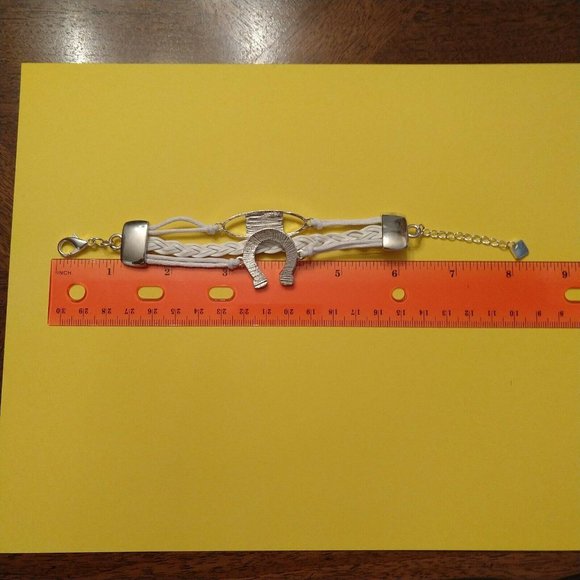 NFL Indianapolis Colts White and Blue Tri Braid Bracelet team spirit football - Picture 8 of 8